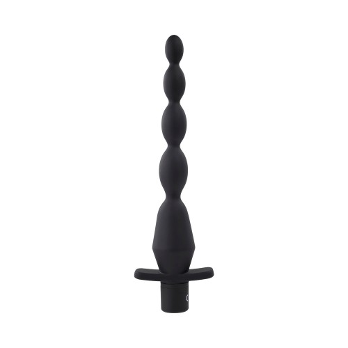 Selopa Vibrating Butt Beads Rechargeable Silicone Black