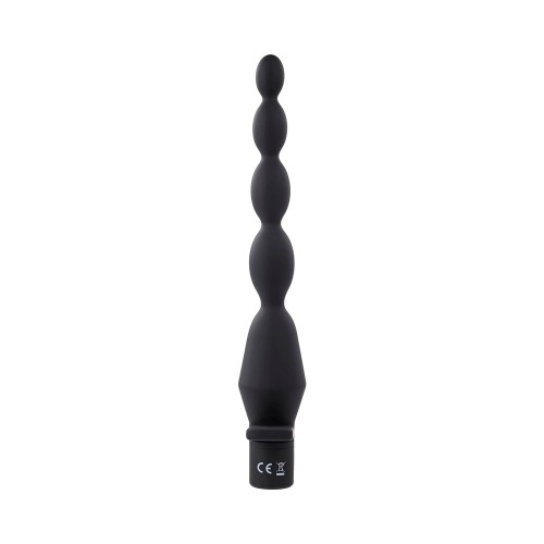 Selopa Vibrating Butt Beads Rechargeable Silicone Black