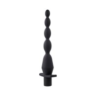 Selopa Vibrating Butt Beads Rechargeable Silicone Black