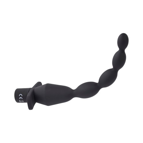 Selopa Vibrating Butt Beads Rechargeable Silicone Black