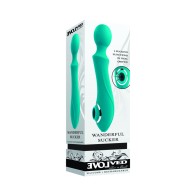 Evolved Wanderful Sucker Rechargeable Wand - Dual Function Pleasure