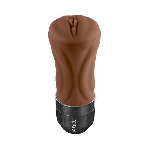 Zero Tolerance Tight Lipped Rechargeable Stroker with Suction Dark