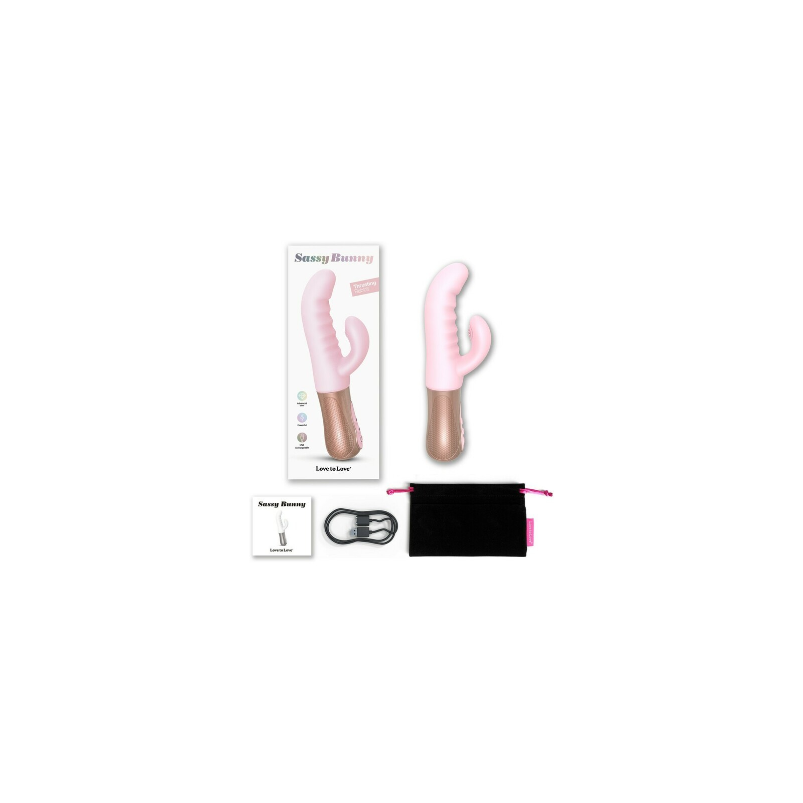 Conejito Vibrador Thrusting Sassy Bunny de Love to Love - Placer Vibrante