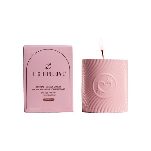 HighOnLove Litchi Martini Candle - Sensual Massage