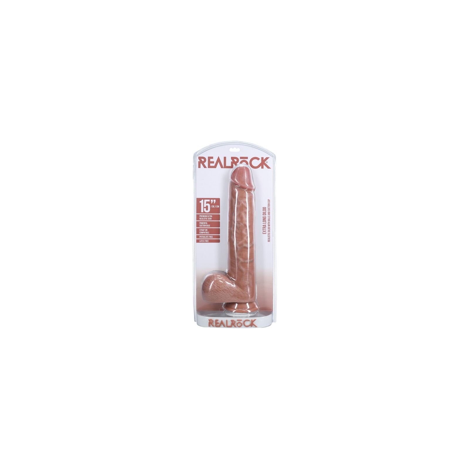 Dildo Extra Largo RealRock de 15 Pulgadas para Placer Definitivo