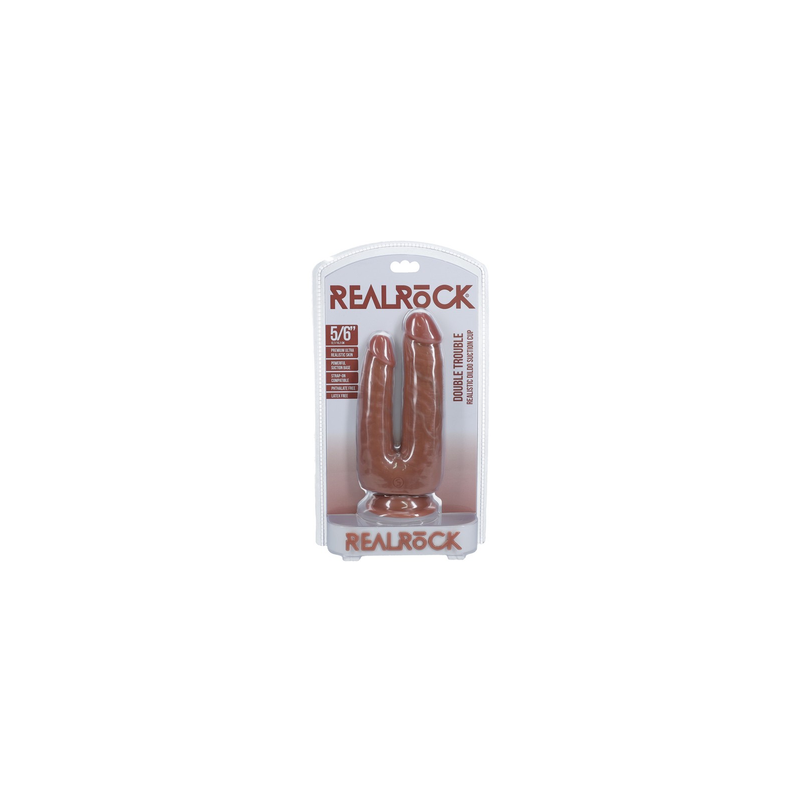 RealRock Double Trouble Dual-Ended Dildo Tan