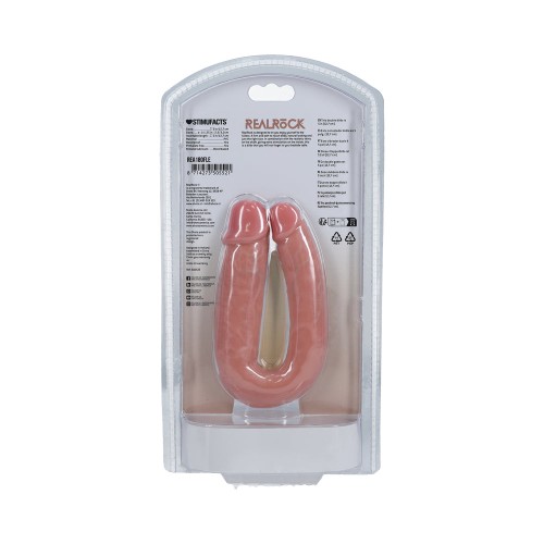 RealRock U-Shaped Double Dildo 5 in Beige