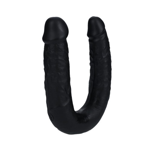 Dildo Doble en U RealRock de 7 Pulgadas Negro