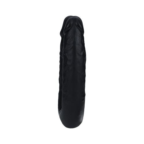 Dildo Doble en U RealRock de 7 Pulgadas Negro