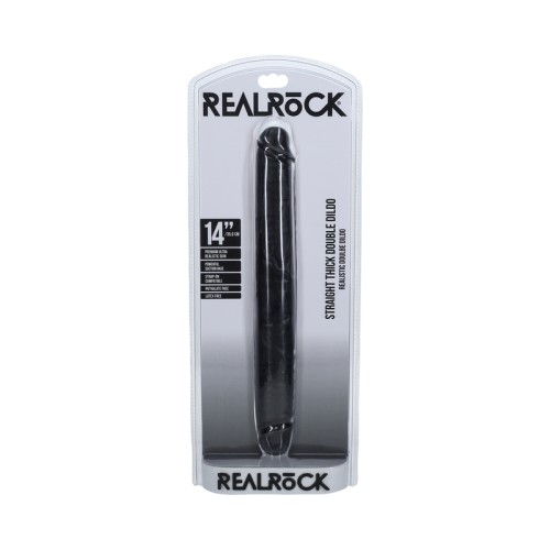 Dong Doble Grueso de 14 in. RealRock Negro