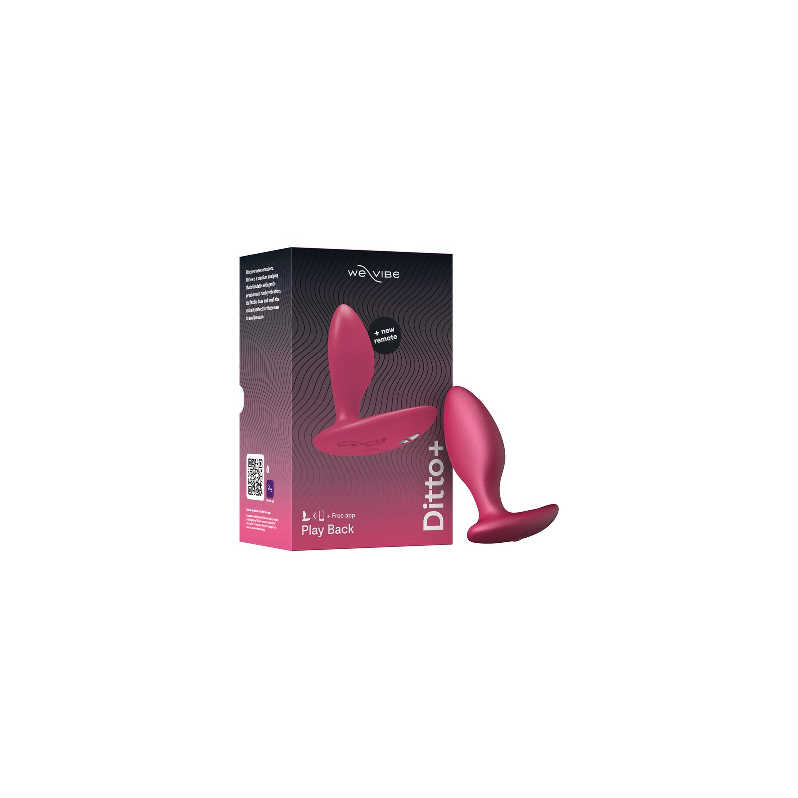 We-Vibe Ditto+ Tapón Anal Recargable para Placer Máximo