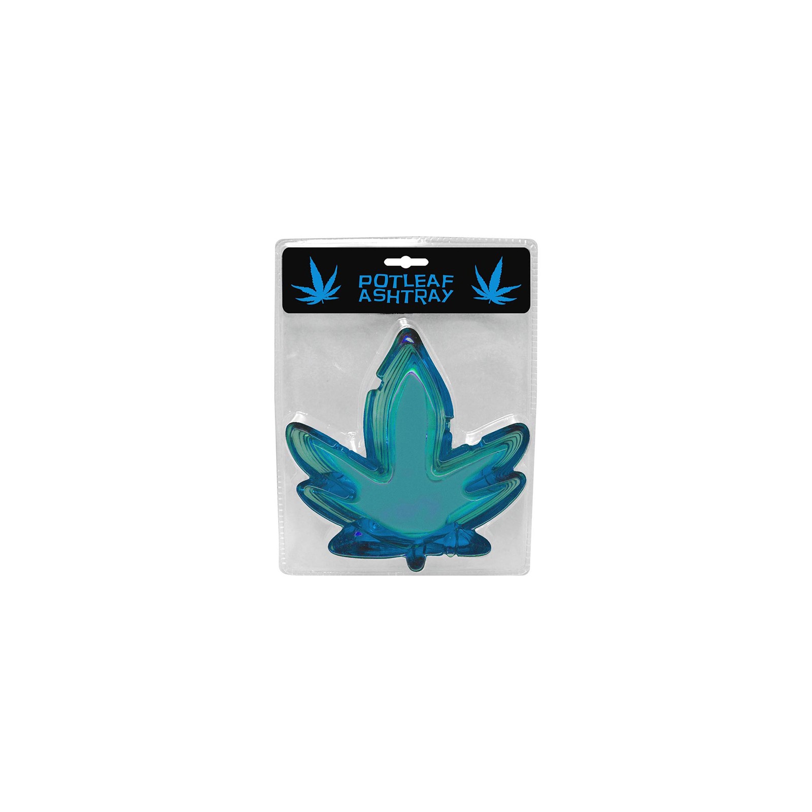 Pot Leaf Ashtray Blue