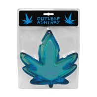 Pot Leaf Ashtray Blue