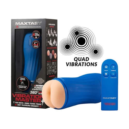 Maxtasy Vibration Master Realistic Stroker with Remote