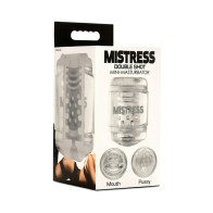 Mistress Double Shot Mini Masturbator Clear