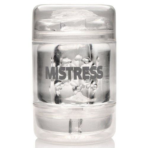 Mistress Double Shot Mini Masturbator Clear - Dual Pleasure