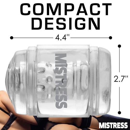 Mistress Double Shot Mini Masturbator Clear - Dual Pleasure