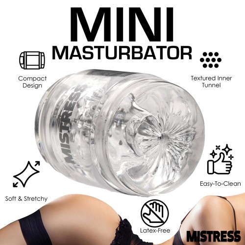 Mistress Double Shot Mini Masturbator Clear - Dual Pleasure