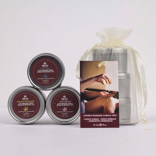 Earthly Body Hemp Seed Candle Trio for Relaxation