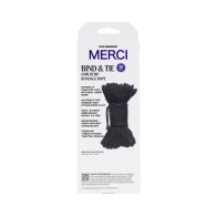 Merci Bind & Tie Hemp Bondage Rope 50ft Black