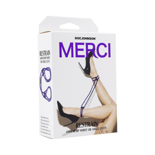 Merci Restrain 6mm Hemp Cuffs - Ideal Bondage Tool