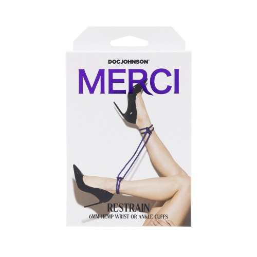 Merci Restrain 6mm Hemp Cuffs - Ideal Bondage Tool