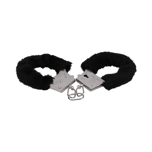 In A Bag Furry Handcuffs Black