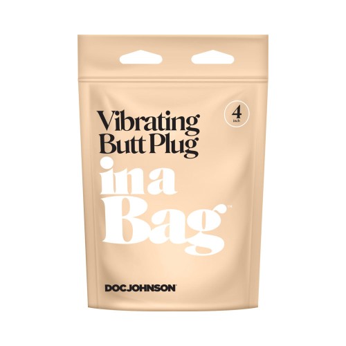 In A Bag Vibrating Butt Plug 4 in. Black - Doc Johnson