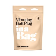 In A Bag Vibrating Butt Plug 4 in. Black - Doc Johnson