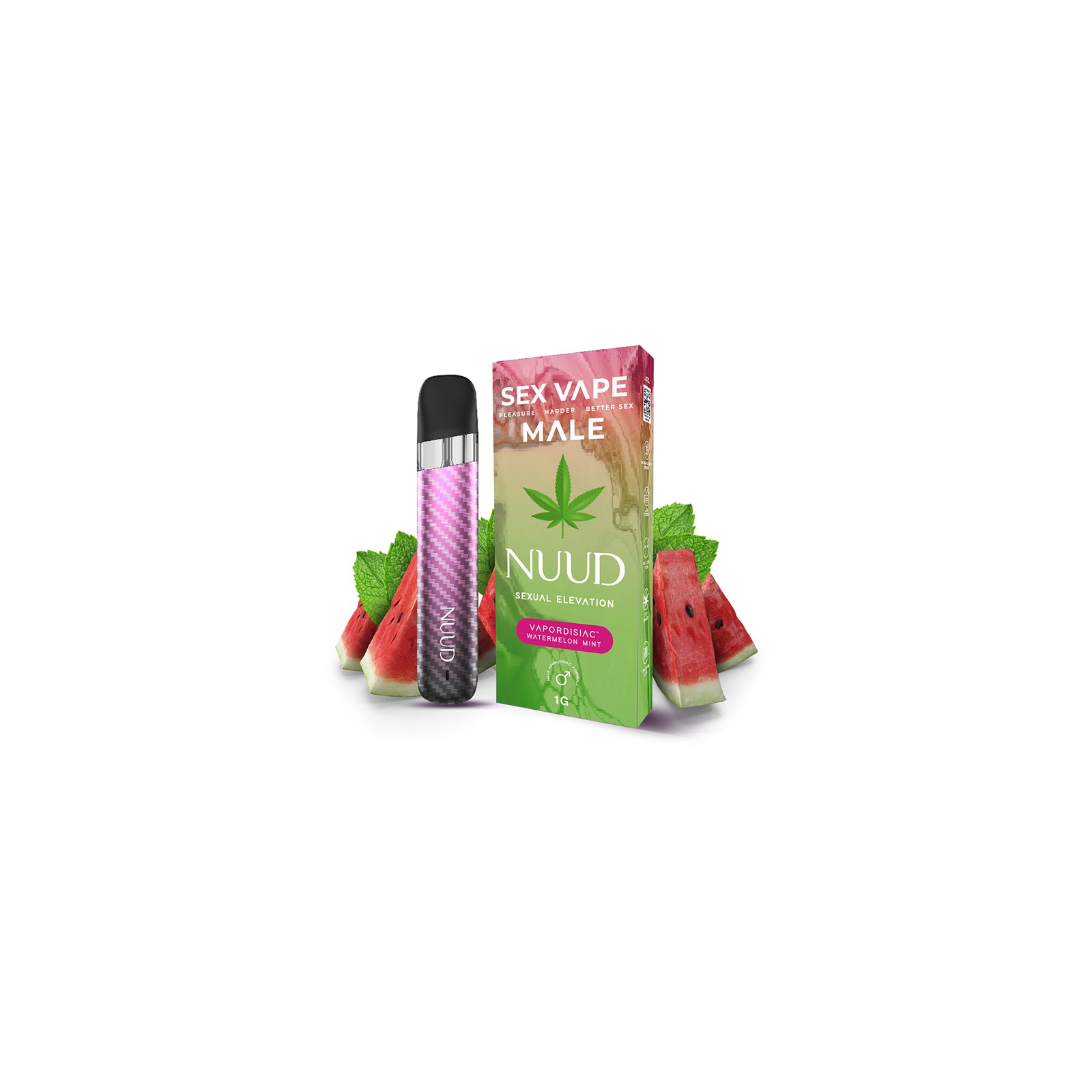 NUUD Male Vapordisiac Watermelon Mint Flavor