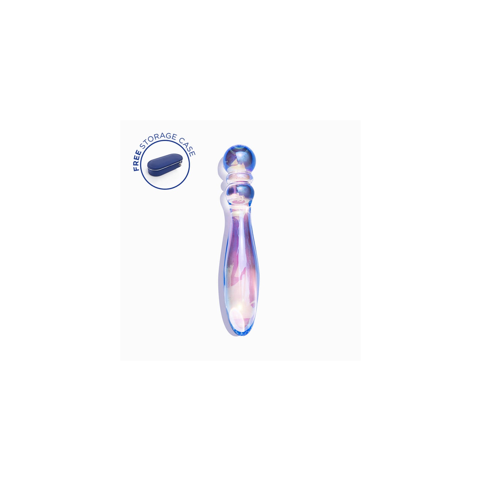 Dildo de Vidrio con Perlas Biird Cecii