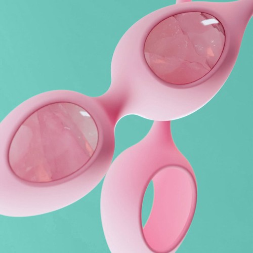 Biird Yonii Set de Huevos de Cuarzo Rosa