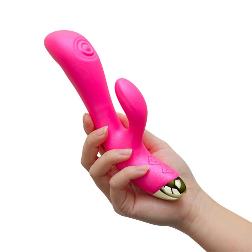 Aria Pleasin' AF Silicone Vibrating Rabbit Fuchsia