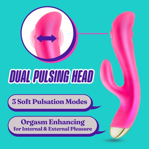 Aria Pleasin' AF Silicone Vibrating Rabbit Fuchsia