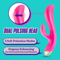 Aria Pleasin' AF Silicone Vibrating Rabbit Fuchsia