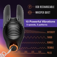 M Elite Platinum Wrapt Black Stroker - Ultimate Pleasure