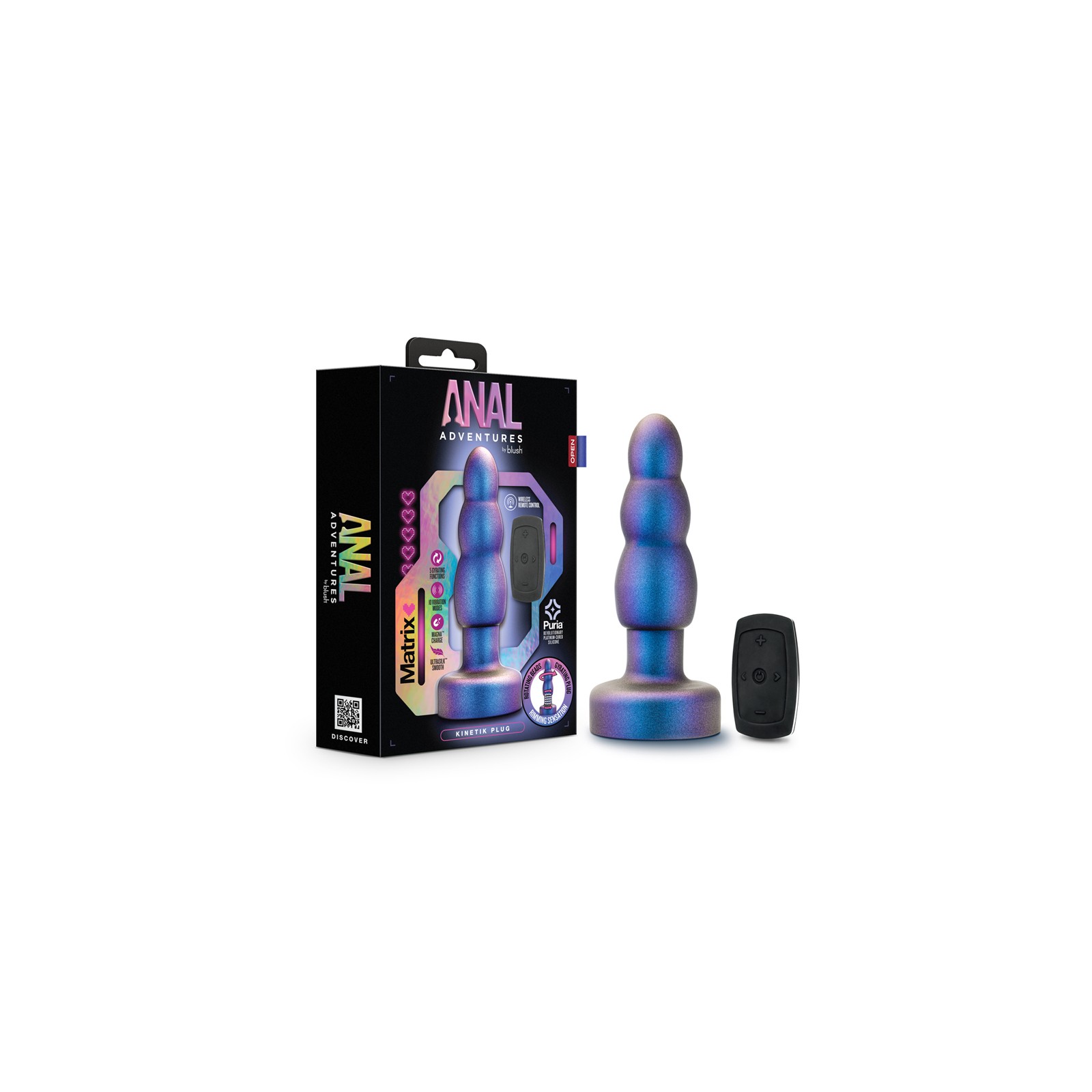 Anal Adventures Matrix Kinetik Plug - Remote Control Pleasure