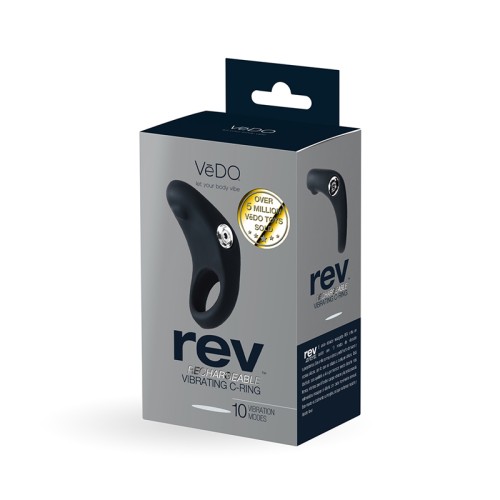 Anillo Vibrador Recargable VeDO Rev Negro