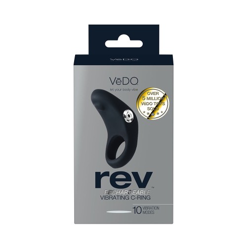 Anillo Vibrador Recargable VeDO Rev Negro