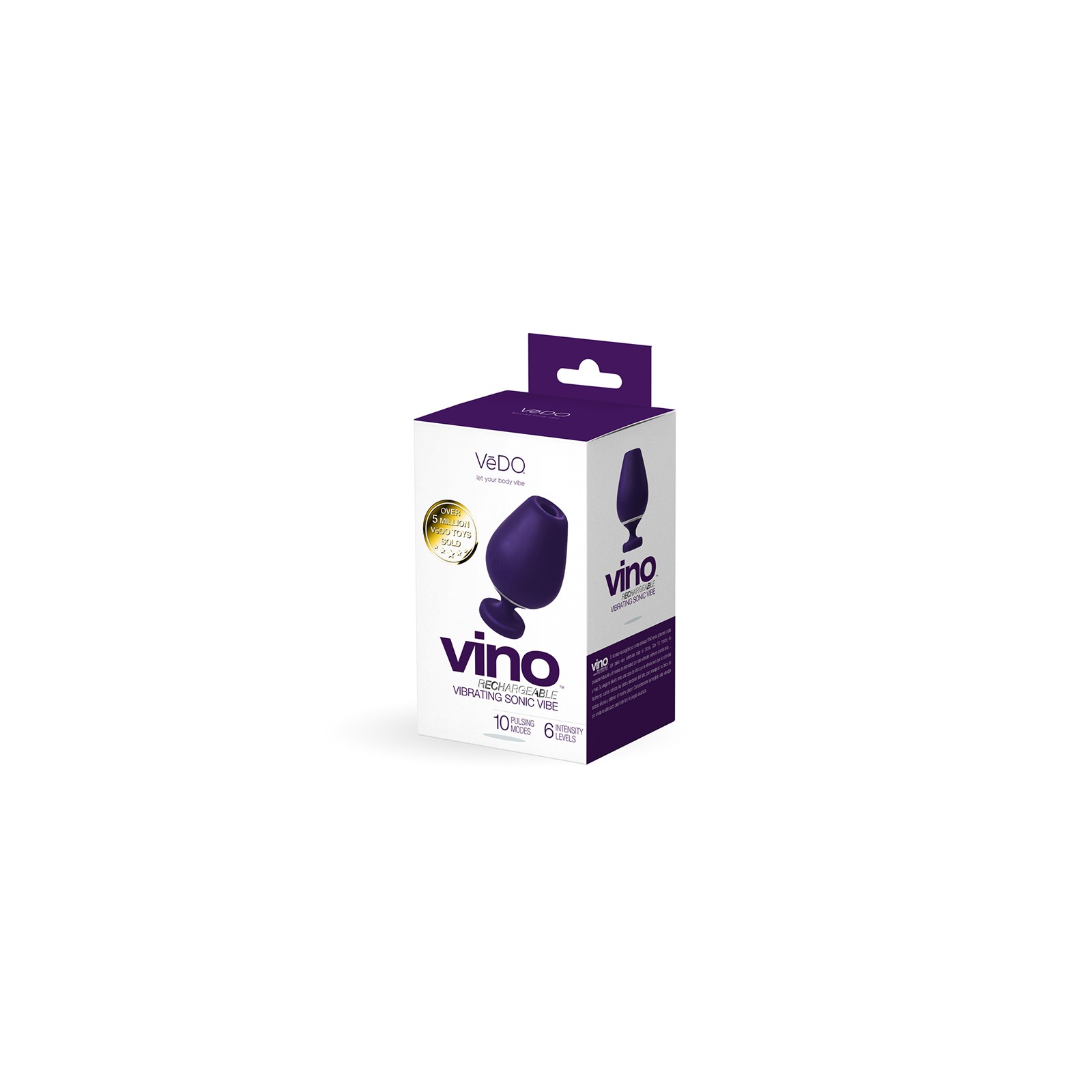 VeDO Wine Rechargeable Vibrating Sonic Vibe Purple