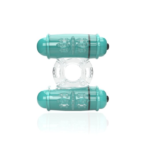 Screaming O 4B Double Wammy Kiwi - Anillo Vibrador para Parejas