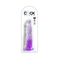 King Cock Clear 8in Purple Dildo