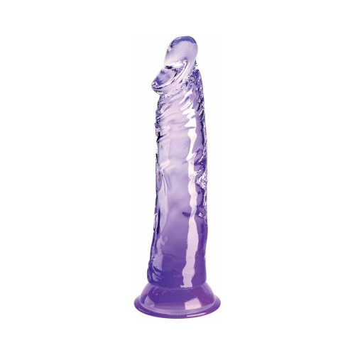 King Cock Clear 8in Purple Dildo