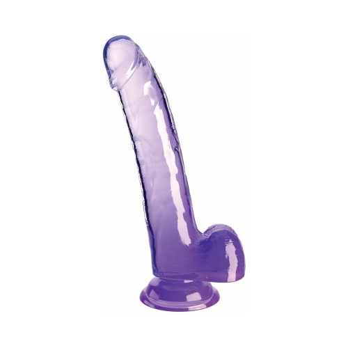 Dildo Claro de 9 in. con Ventosa y Testículos