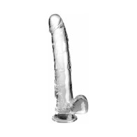 Dildo King Cock Transparente con Bolas de 11 in