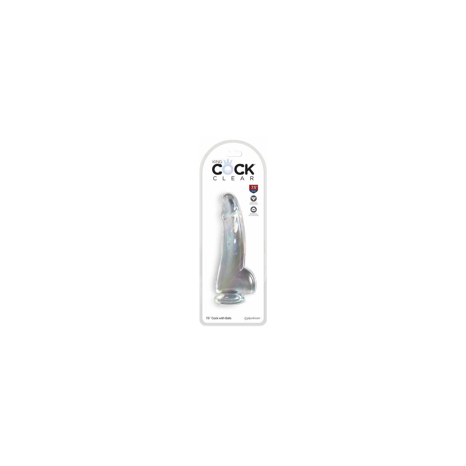 Dildo King Cock Transparente 7.5 Pulgadas