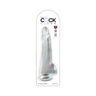 King Cock Dildo Transparente con Testículos