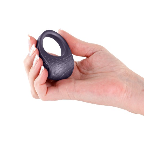 Anillo Vibrador de Color Gris Metalizado Levi de Seduction