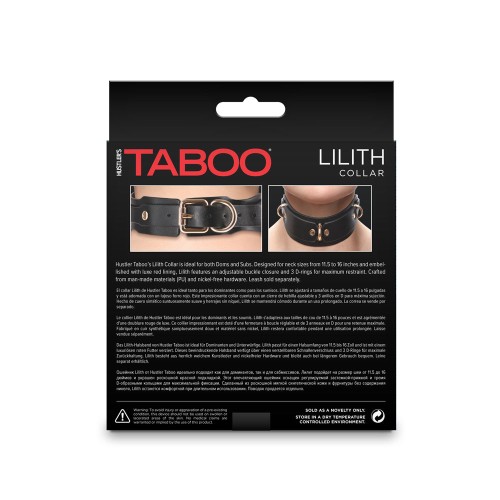 Collar Lilith de Hustler Taboo para Entusiastas del BDSM