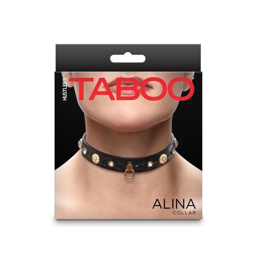 Collar Hustler Taboo Alina Negro - Perfecto para Sumisión